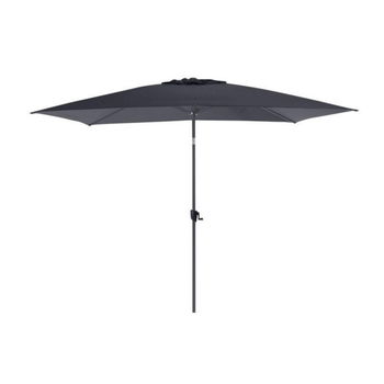 Visuel 1 du produit Parasol gris à manivelle inclinable Proloisirs - 3 x 2 m