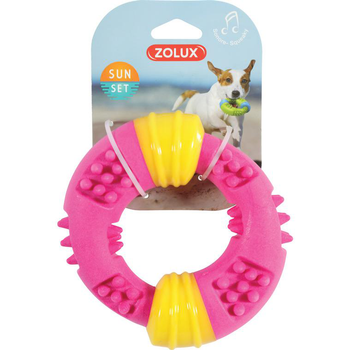 Visuel 1 du produit Jouet pour chien anneau Sunset 15 cm en TPR rose Ø 15 x 4,7 cm