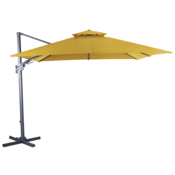 Visuel 1 du produit Parasol déporté orientable et inclinable couleur curry Proloisirs - 3 x 3 m