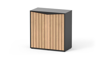 Visuel 1 du produit Meuble d'aquarium lame coloris bois noir 2 portes Prestige 80 Aquatlantis - 80 x 35 x 83 cm