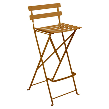 Visuel 1 du produit Tabouret haut Bistro coloris marron en acier Fermob - 42 x 31 x 74 cm