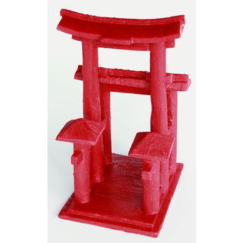 Visuel 1 du produit Zen Déco Temple Rouge Résine 11,3x9x21 cm