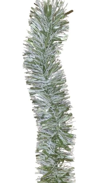 Visuel 1 du produit Guirlande de sapin scintillante coloris vert et or en plastique - 100 mm x 2 m