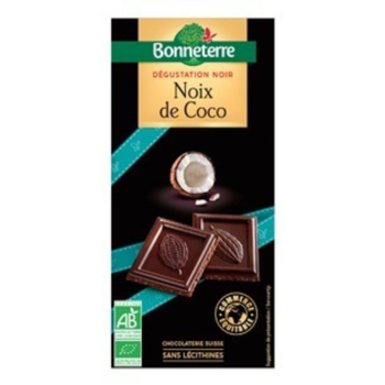 Visuel 1 du produit Chocolat noir à la noix de coco Bonneterre bio 90 g