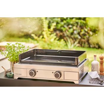Visuel 1 du produit Plancha électrique en inox et fonte émaillée Forge Adour Modern E 60 - 65,5 x 54,5 x 23,8 cm