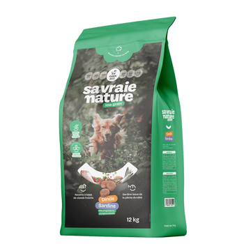 Visuel 1 du produit Croquettes chien adulte medium Sa Vraie Nature dinde sardine - 12 kg
