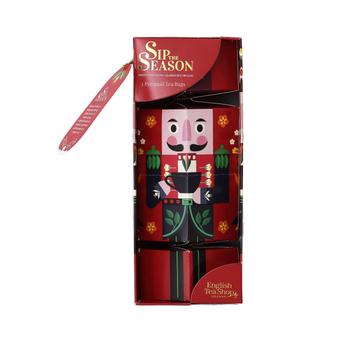 Visuel 1 du produit Cracker casse-noisette rouge avec assortiment de 3 thé et infusions bio Sip The Season - les 3 sachets