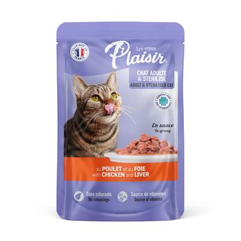 Visuel 1 du produit Pochon pour chat stérilisé au poulet Plaisir 100 g