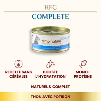Visuel 1 du produit Pâtée pour chat complète HFC au thon et potiron Almo Nature - 70 g