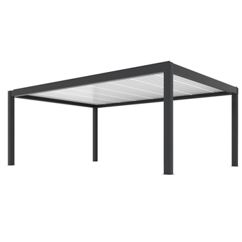 Visuel 1 du produit Pergola Summer autoportée motorisée coloris gris en aluminium - 6 x 4 m