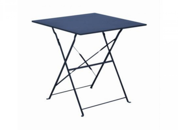 Visuel 1 du produit Guéridon carré bleu en acier époxy, PROLOISIRS Cuba - 70x70 cm