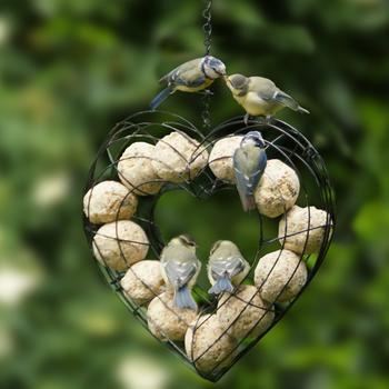 Visuel 1 du produit Mangeoire valentine pour boules de graisse en métal
