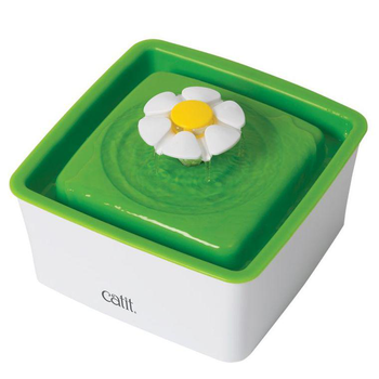 Visuel 1 du produit Fontaine à eau pour chat blanche et verte Flower Mini 2.0 Catit - 1,5 L