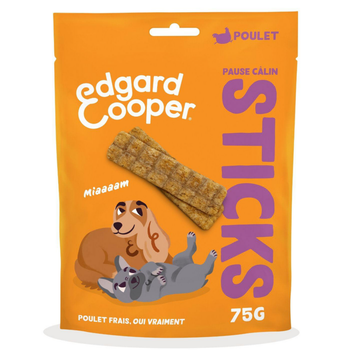 Visuel 1 du produit Friandises pour chien adulte au poulet sticks sans céréales Edgard & Cooper - 75 g