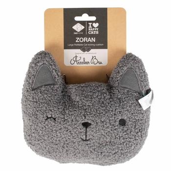 Visuel 1 du produit Jouet pour chat coloris gris coussin à remplissage d'herbes Happy Cat D&D Home Zoran - 19 x 5 x 16 cm
