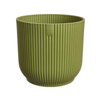 Visuel 1 du produit Cache-pot vibes fold coloris vert en plastique recyclé Elho - Ø 25 cm