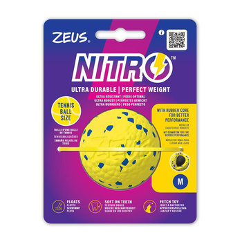 Visuel 1 du produit Jouet pour chien en caoutchouc naturel coloris jaune balle Zeus Nitro - Taille M