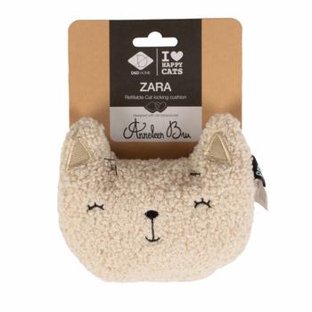 Visuel 1 du produit Jouet pour chat coloris écru coussin à remplissage d'herbes Happy Cat D&D Home Zara - 14 x 4 x 11 cm