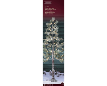 Visuel 1 du produit Sapin lumineux enneigé à 72 LED blanc chaud pour extérieur - Ø 60 x H 150 cm