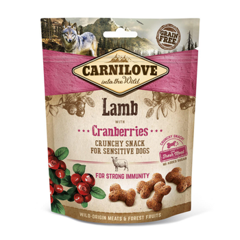 Visuel 1 du produit Friandise pour chien snack goût agneau à la canneberge Carnilove - 200 g