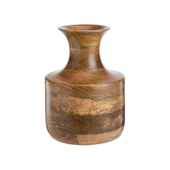 Visuel 1 du produit Vase pour fleurs séchées en bois de manguier naturel - Ø 16 x H 22 cm
