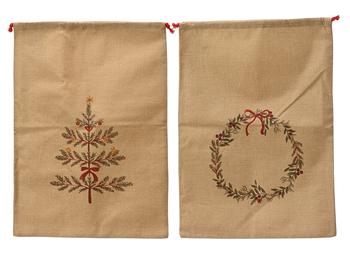 Visuel 1 du produit Sac cadeau en polyester marron - 60 x 42 cm