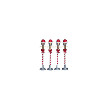 Visuel 1 du produit Set de 4 Santa Hat Street Lamp H 10,3 cm Rouge