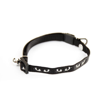 Visuel 1 du produit Collier Argent pour chat noir motif yeux de chat