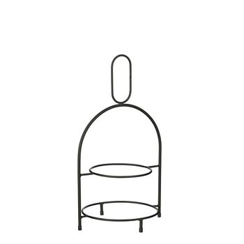 Visuel 1 du produit Porte-assiettes en fer noir Rama - 28 x 23 x 49 cm