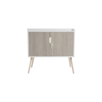 Visuel 1 du produit Meuble support pour cage Nevo ou Neo 80 mélaminé zebrano 78x50x77 cm