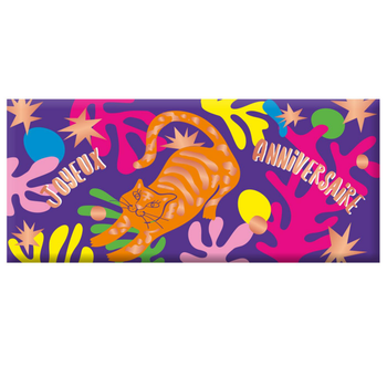 Visuel 1 du produit Mini tablette chocolat lait « Joyeux Anniversaire » Art Grafik - 30 g
