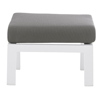 Visuel 1 du produit Pouf ottoman Kledi en aluminium, teinte pelican - BIZZOTTO Kledi