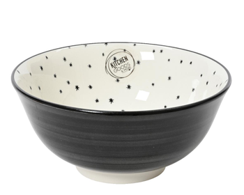 Visuel 1 du produit Bol décor sapins coloris noir en porcelaine - Ø 15,5 cm