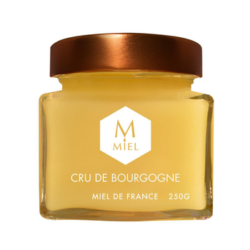 Visuel 1 du produit Miel cru de Bourgogne bio dans un pot en verre Hexagone - 250 g