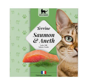 Visuel 1 du produit Alimentation humide complémentaire pour chat terrine saumon et aneth William's - 80 g