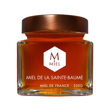Visuel 1 du produit Miel de la Sainte-Baume bio dans un pot en verre Hexagone - 250 g