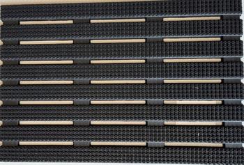 Visuel 1 du produit Tapis caoutchouc extérieur gratte pieds coloris noir Robuste Sweetsol -  40 x 60 cm