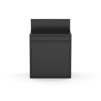 Visuel 1 du produit Support desserte pour plancha coloris noir en acier - 80 x 60 x 109 cm