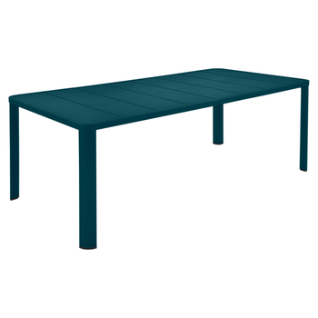 Visuel 1 du produit Table Oléron coloris bleu en acier Fermob - 205 x 100 cm
