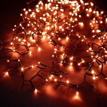 Visuel 1 du produit Guirlande lumineuse de Noël LED cuivre compact câble vert intérieur extérieur Flicker Light® - 9 m