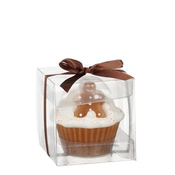 Visuel 1 du produit Bougie forme maison de pain d’épices marron - Ø 7 x H 7 cm