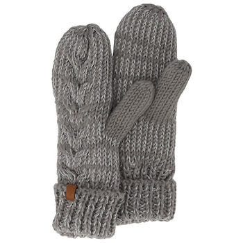 Visuel 1 du produit Moufles en tricot gris Sarlini