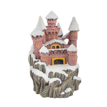 Visuel 1 du produit Décoration pour aquarium coloris multicolore en résine château de princesse d'hiver Aquatlantis - 9,5 x 9,5 x 13,5 cm