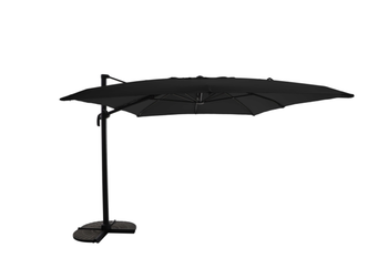 Visuel 1 du produit Parasol déporté coloris gris en aluminium et polyester - 400 x 300 cm