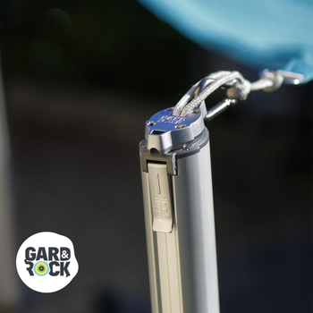 Visuel 1 du produit Mousqueton pour hamac ou voile d'ombrage coloris gris en inox Gard&Rock - Ø 8 cm