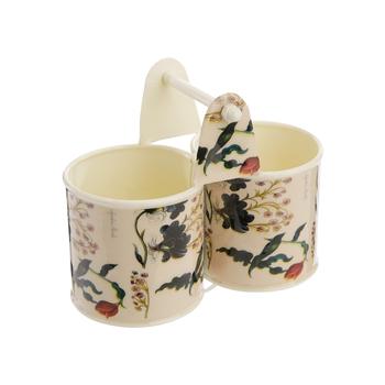 Visuel 1 du produit Cache-pot double à fleurs vintage Baby - 14,5 x 7 x 12 cm
