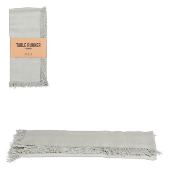 Visuel 1 du produit Chemin de table en coton vert Villia - 180 x 45 cm
