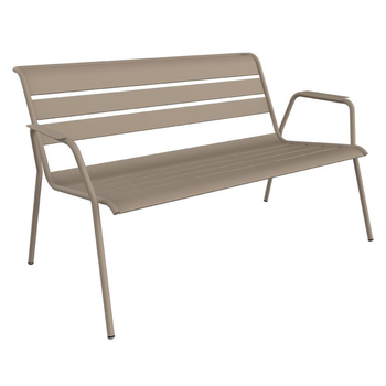 Visuel 1 du produit Banquette lounge Monceau coloris orange en acier Fermob - 132 x 82 cm