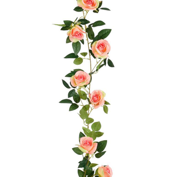 Visuel 1 du produit Guirlande de roses artificielles blanches - 180 x 15 x 6 cm