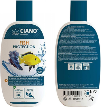 Visuel 1 du produit Traitement de l'eau aquarium, protection poisson, CIANO, Fish Protection - 100ml